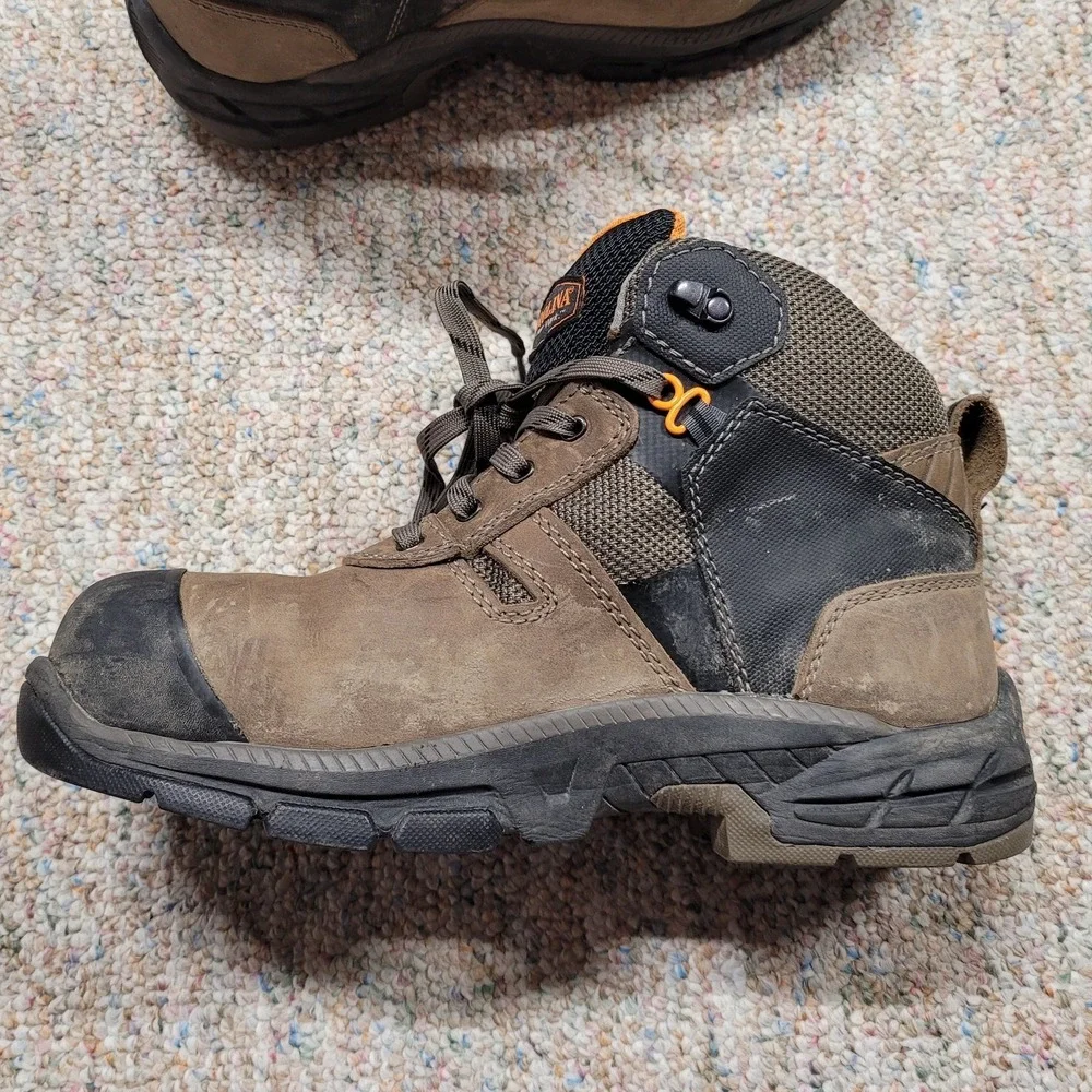 Carolina Boots Mens 8.5 D Brown Duke Waterproof Composite‎ Toe Hiker Work Shoe